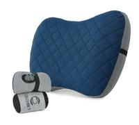 Crisonky Camping Pillow with Removable Cover- Inflatable Pillow - Travel Pillows for Backpacking & Airplane, Lumbar Support Blow Up Pillow Washable Pillowcase, Compressible Pillow (Pacific Blue)