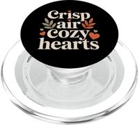 Crisp Air Cozy Hearts Autumn Fall Aesthetic Vibes PopSockets PopGrip for MagSafe