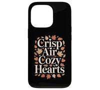 Crisp Air Cozy Hearts Autumn Fall Leaves Season Case for iPhone 13 Pro