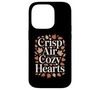 Crisp Air Cozy Hearts Autumn Fall Leaves Season Case for iPhone 14 Pro