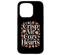 Crisp Air Cozy Hearts Autumn Fall Leaves Season Case for iPhone 15 Pro