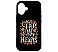 Crisp Air Cozy Hearts Autumn Fall Leaves Season Case for iPhone 16