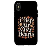 Crisp Air Cozy Hearts Autumn Fall Leaves Season Case for iPhone X/XS