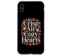 Crisp Air Cozy Hearts Autumn Fall Leaves Season Case for iPhone XS Max