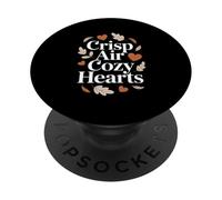 Crisp Air Cozy Hearts Fall Leaves Autumn Season PopSockets Adhesive PopGrip