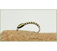 Crisp Packet Buzzer Flies, Barbless Gold Crisp choice of size and quantity, Best Buzzer Trout flies, Top selling buzzer fishing flies (6, 12)