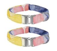 Crisp Peach Slices with a Dusting of Sugar Adjustable Pet Collar for Small Medium Large Dogs & Cats, Reflective Strip for Night Safety, Soft Comfort Pad
