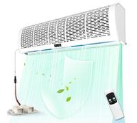 Crispaire 36'' Air Curtain 2 Speeds 2953 FPM Super Power Remote Control Included Uncooled & Unheated Commercial Indoor Easy-Install Industrial 110V (36''-Remote Control)