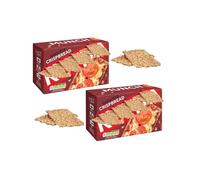 Crispbread Dark Rye Crackers Pack 250g - Pack of 2 - Crunchy Crispy Cracekrs