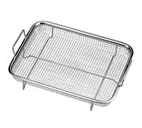 Crisper Basket,Stainless Steel Tray,Baking Pan Set Basket,Stainless Steel Crisper Basket,Crisping Basket,Mesh Crisping Grill Basket,Suitable For Family,Picnic,Barbecue,Crispy Fried Food