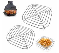 Crisper Stainless Steel Racks for Ninja Crispi Air Fryer, Durable Cooking AccessoriesCrisper Stainless Steel Racks for Ninja Crispi Air Fryer,