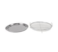 Crisper Tray Basket Fryer Basket and Tray Set for Oven Stainless Steel Oven Pan Crisper Tray for Healthier Cooking Fryer Accessories