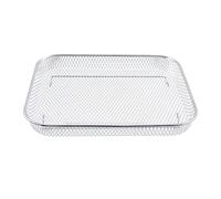 Crisping Basket & Tray Stainless Steel Air Fry Crisper Basket Tray Grease Catcher Air Fryer Tray Wire Rack Kitchen Tool Stainless Steel Air Fryer Rack for Oven