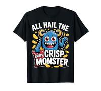 Crisps Funny Kids Potato Chips Snack Lovers Crisp Monster T-Shirt