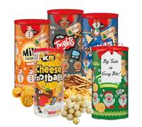 Crisps Multipack Cheese Snacks Tubes - Bulk Buy of 5 Original Cheddars Baked Crisps, Cheese Balls Mini Crackers for Christmas Party Mix, Birthday Hamper, Movie Nights or Lunch Box Snacks