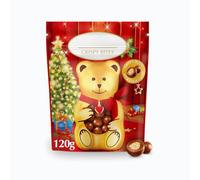Crispy Bites Sharing Pouch 120g - Delicious Milk Chocolate Spheres with a Light Crispy Centre, Christmas Chocolate Gift, Festive Treat Bag, and Holiday Stocking Stuffer