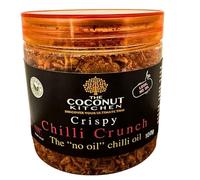 Crispy Chilli Crunch. Crispy chilli oil "without the oil". Made with garlic, onion, chilis. For ramen toppings, pizza, salads, sushi extra umami. 100g x 3 packs (3)