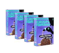 Crispy Fantasy Protein Cereal, Chocolate, Gluten Free, Vegan, Low Sugar, Protein Snacks, High Fibre, Plant Based, Just Add Milk, Healthy Breakfast for Kids & Adults, 8g Protein Per Serving, 4 Boxes