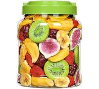 Crispy Fruits and Vegetables, Dried Fruits and Vegetables 250g/Can, Mixed Dried Fruit Chips, Okra, Radish, Banana, Durian, Fig, Crispy Fruit Snacks, Chinese Snack Gift Package (black sesame,2500g)