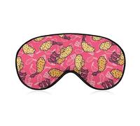 Crispy Hot Shrimp in Tempura Sleeping Eye Mask Eye Shade with Adjustable Strap Blindfold for Airplane Travel