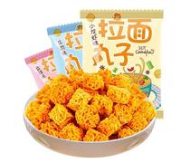 Crispy small ramen, crisp noodles, 3 flavors, healthy breakfast, instant meal replacement potato chips, casual snacks, delicious Chinese snacks gifts (3 mixed flavors,5 packs)