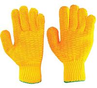 Criss Cross Handling Grip Work Gloves Orange/Yellow 10 Pair Pack