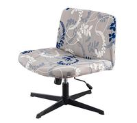 Criss Cross Office Chair Covers,Armless Wide Seat Office Computer Task Chair Stretch Covers,for Living Room Bedroom Swivel Accent Makeup Chair(J)