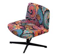 Criss Cross Office Chair Covers,Armless Wide Seat Office Computer Task Chair Stretch Covers,for Living Room Bedroom Swivel Accent Makeup Chair(D)
