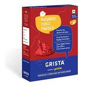 CRISTA Kashmiri Chilli Powder | Laal Mirch Powder with Natural Oils | Zero added Colours, Fillers, Additives & Preservatives | Mild Spicy Grade | Vibrant Red Colour | 500 gms