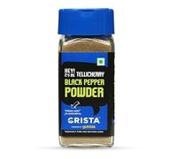 CRISTA Tellicherry Black Pepper Powder | Sun-dried | Zero added Colours, Fillers, Additives & Preservatives | High Volatile Oil Content | Natural | 50 gms