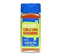 CRISTA Zesty Chilli Lime Seasoning | Chilly & Lemon Spice Blend | Trans Fat Free | Vegan | Zero added Colours, Fillers, Additives & Preservatives | 50 gms