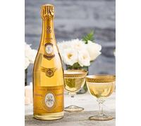Cristal Champagne & Vintage Crystal Gold Rimmed Bowl Glasses