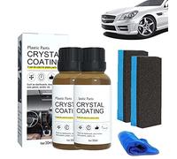 Cristal Coating para Plástico Del Carro, Plastic Parts Crystal Coating, Plastics Parts Refurbish Agent with Sponge, Long Duration Plastics Parts Refresher Agent (2Pcs)