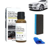 Cristal Coating para Plástico Del Carro, Plastic Parts Crystal Coating, Plastics Parts Refurbish Agent with Sponge, Long Duration Plastics Parts Refresher Agent (1Pcs)