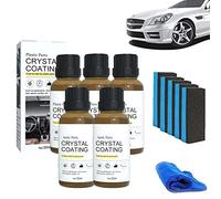 Cristal Coating para Plástico Del Carro, Plastic Parts Crystal Coating, Plastics Parts Refurbish Agent with Sponge, Long Duration Plastics Parts Refresher Agent (5Pcs)