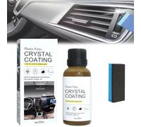 Cristal Cohaltin Para Carros, 1.05 OZ Cristal Coating, Plastic Parts Crystal Coating Refurbish Agent, Crystal Coating Plastic Restorer, Crystal Coating For Car Plastic Parts With Sponge (1pcs)