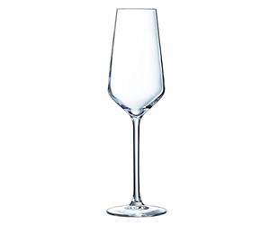 Cristal D'arques Éclat Paris - Ultime Collection - Box of 6 Crystalline Flutes - Brilliance, High Durability, Complete Transparency - Ideal for Young Wines, 21 cl