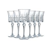 Cristal d'Arques Lady Diamond - Wine Glass 19 cl - Set of 6 - Made of Krysta Crystal Glass - Sophisticated Design - Shine, Transparency and High Resistance