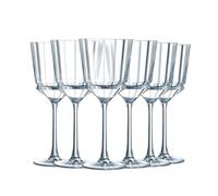 Cristal d'Arques - Macassar Collection - Wine Glass 25cl, Glossy and Very Durable, Pack of 6 - Reinforced Packaging, Suitable for Online Sale
