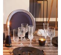 Cristal D'Arques Set Of 6 Longchamp Flute Glasses 12cl 4oz Champagne Fizz