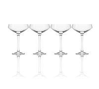 Cristal D'arques Ultime Cocktail Glasses Set of 4-300ml Coupe Style, Vintage-Inspired Crystalline Glass, Dishwasher Safe - Elegant French Design for Celebrations