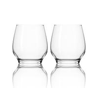 Cristal D'arques Ultime Short Tumblers Set of 2-320ml Crystal-Like Glass, Elegant Cut Design, Dishwasher Safe - Versatile French Glasses for Everyday Use