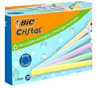 Cristal Figurine Ballpoint Pen 1.0 mm Blue (20 pcs) Bic Top Quality
