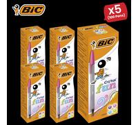 CRISTAL FUN BALLPEN 1.6MM ASSORTED - 5 Packs Bic Multi One Size