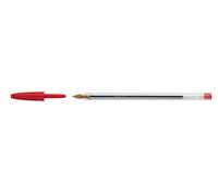 Bic Cristal Refillable Ballpoint Pens, Pack of 10, Medium Point Red