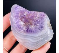 Cristal Stone, Natural Amethyst Crystal Agate Cave Decor Multicolor(Orange)