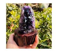 Cristal Stone, Uruguay Amethyst Purple Crystal Cluster Decoration with Base 300-800g(300-400g)