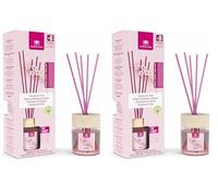 Cristalinas 35ml Cherry Blossom Air Fresheners for Home - Reed Diffusers for home - Home Fragrance Lasts upto 8 weeks - Room Diffuser Sticks with Coloured Fragrance Oil (Pack of 2)