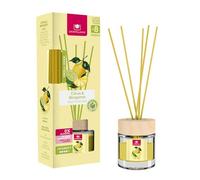Cristalinas 35ml Citrus & Bergamot Air Fresheners - Reed Diffuser Home Fragrance Lasts upto 8 weeks - Room Diffuser Sticks with Coloured Fragrance Oil, Yellow