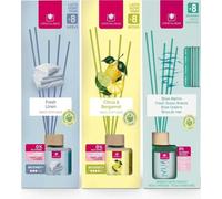 Cristalinas - Fresh Air Freshener Reed Diffuser Bundle, Fresh Linen, Citrus & Bergamot, Ocean Breeze, Pack of 3 x 35ml, 8 Weeks